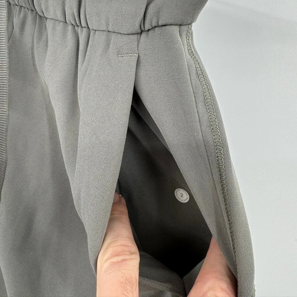 Lululemon Skirt Womens On The Fly Pull On Pockets Elastic Waist Sz 2 Gray - Picture 2 of 10